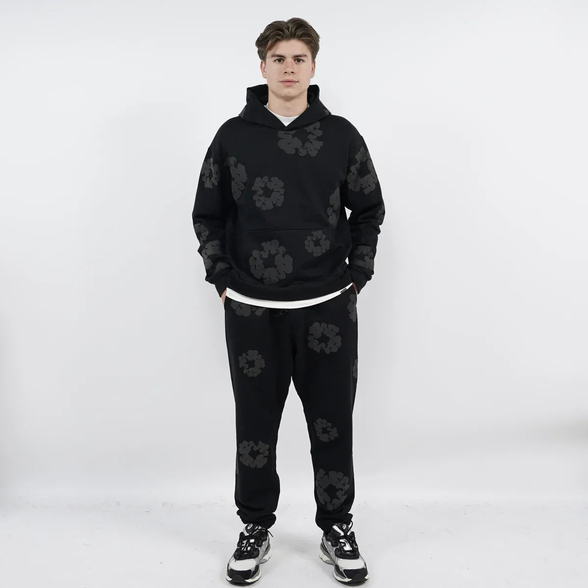 FLMNGO X Denim Trs Hoodie Black Mono